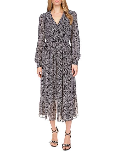 michael kors mirror wrap dress|Michael Kors ruffle dress.